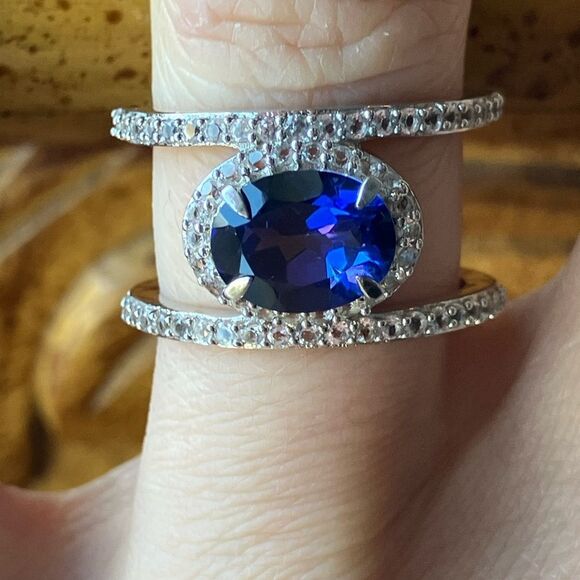 Jewelry - Royal Blue Mystic Topaz Sterling Silver Ring Size 6